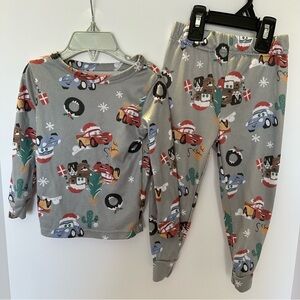 Disney Pixar Toddler Cars Christmas Pajamas Size 3T